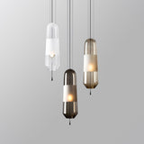 Designer-glaspendel med kapselform – hængelampe
