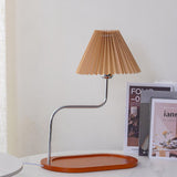 Bordlampe i massivt træ med paraplyform – retro