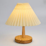 Bordlampe med plisseret skærm – foldbar genopladelig bordbelysning