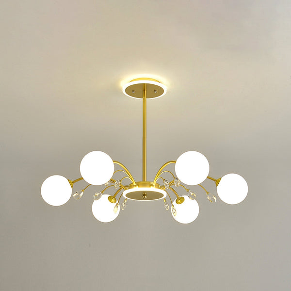 Lysekrone med glasdråber – loftlampe