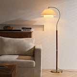 Gulvlampe i stof med dobbelt skærm – moderne standerlampe på 155 cm