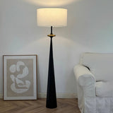 Gulvlampe i stof – japansk enkel standerlampe