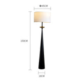 Gulvlampe i stof – japansk enkel standerlampe
