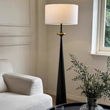 Gulvlampe i stof – japansk enkel standerlampe