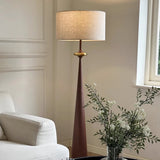Gulvlampe i stof – japansk enkel standerlampe