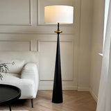 Gulvlampe i stof – japansk enkel standerlampe