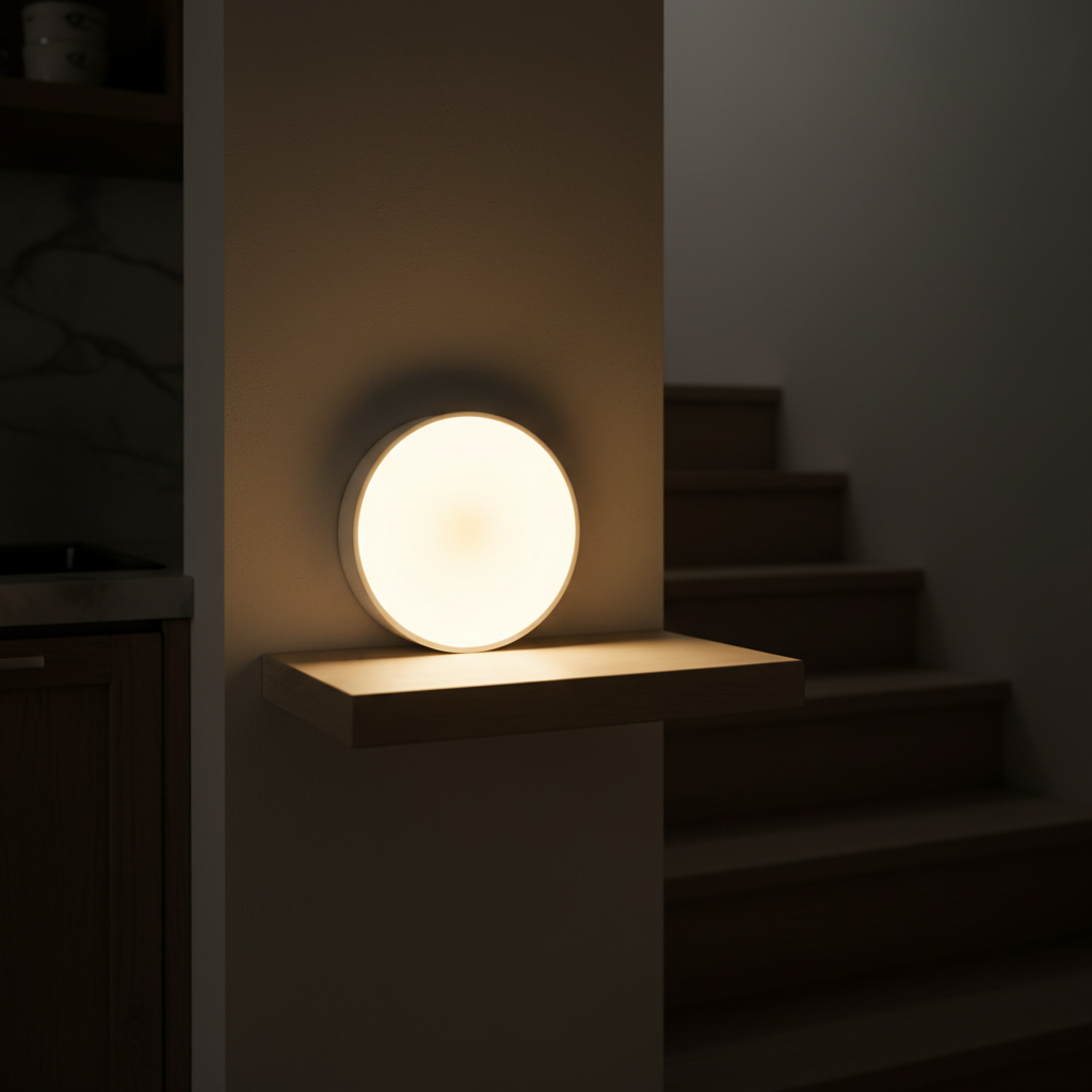 Væglampe med magnet og sensor – trådløs LED til trappe og skab