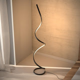 Gulvlampe med spiralform – minimalistisk dæmpbar standerlampe