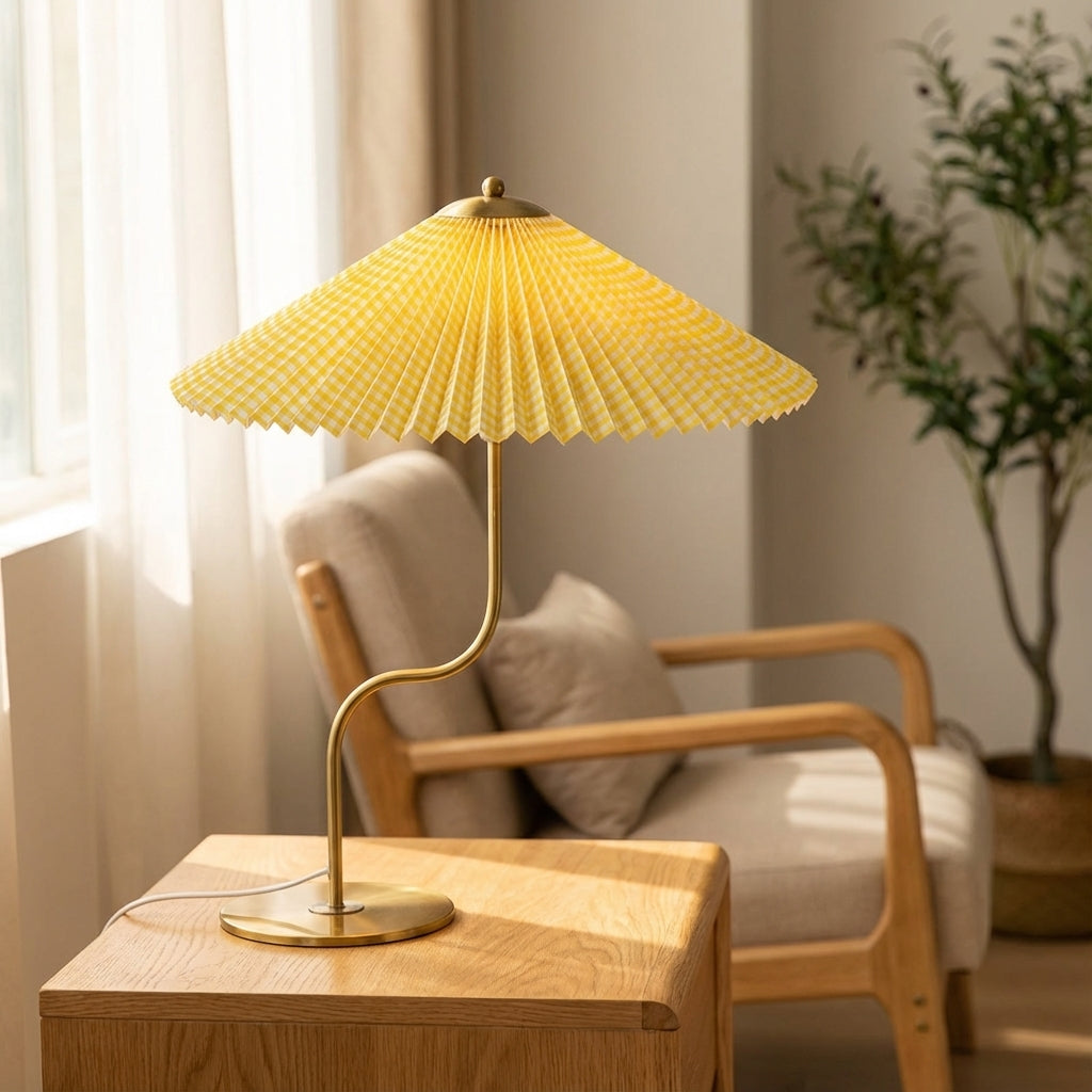 Bordlampe med parasolform – USB-drevet stemningslampe med touch