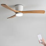 Loftventilator i træ med LED-lys – skandinavisk loftbelysning