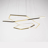 Loftlampe med polygonform – moderne geometrisk loftbelysning til stuen