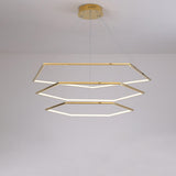 Loftlampe med polygonform – moderne geometrisk loftbelysning til stuen