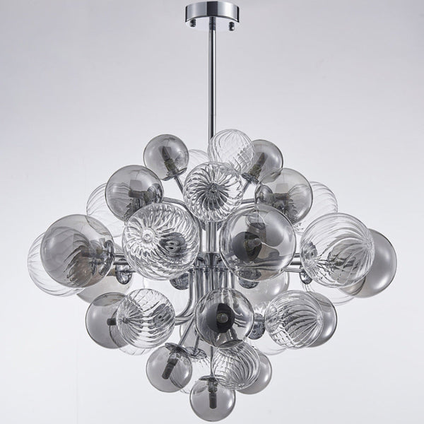 Lysekrone med klynge af glasbobler – moderne loftlampe