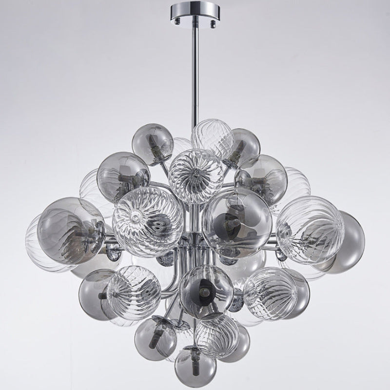 Lysekrone med klynge af glasbobler – moderne loftlampe