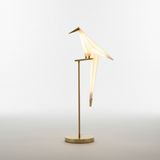 Bordlampe med origamiform – magnetisk LED-lampe i fugleform