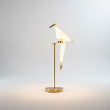 Bordlampe med origamiform – magnetisk LED-lampe i fugleform
