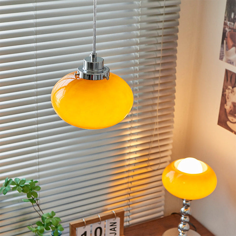 Glaspendel i gul – bauhaus hængelampe
