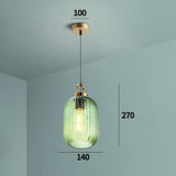 Glaspendel med lanterneform – retro grøn hængelampe
