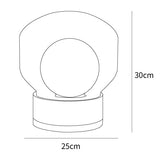 Bordlampe i glas – moderne rund