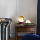 Bordlampe i glas – moderne rund