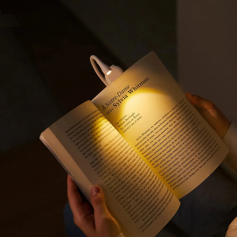 Læselampe med klips – genopladelig mini bordlampe til soveværelset