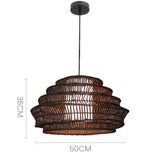Moderne rattanpendel med burform