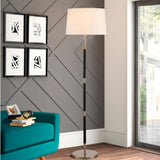 Gulvlampe i stof – postmoderne enkel standerlampe til stuen