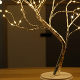 Bordlampe med bøjelige grene – dekorativ trælampe med varmt lys