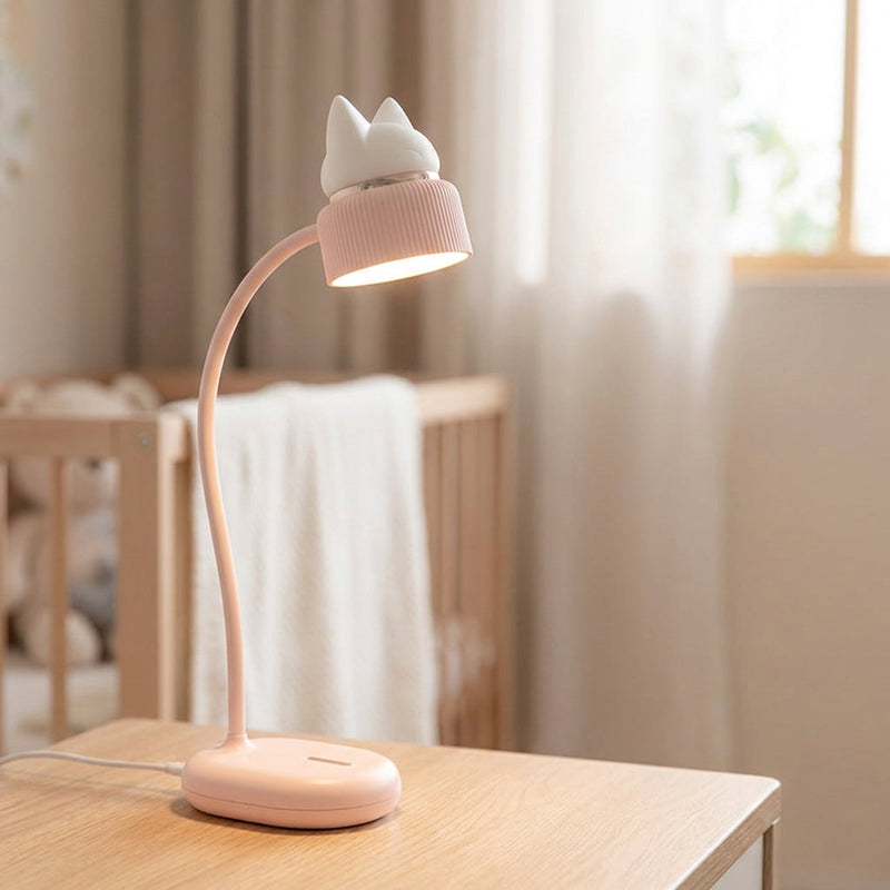 Natlampe formet som en kat – genopladelig børnelampe med touch