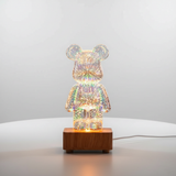 Natlampe formet som en bjørn – USB-lampe med projektionseffekt