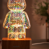 Natlampe formet som en bjørn – USB-lampe med projektionseffekt