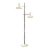 Gulvlampe i glas med to arme – vintage bauhaus standerlampe