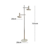 Gulvlampe i glas med to arme – vintage bauhaus standerlampe