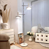 Gulvlampe i glas med to arme – vintage bauhaus standerlampe