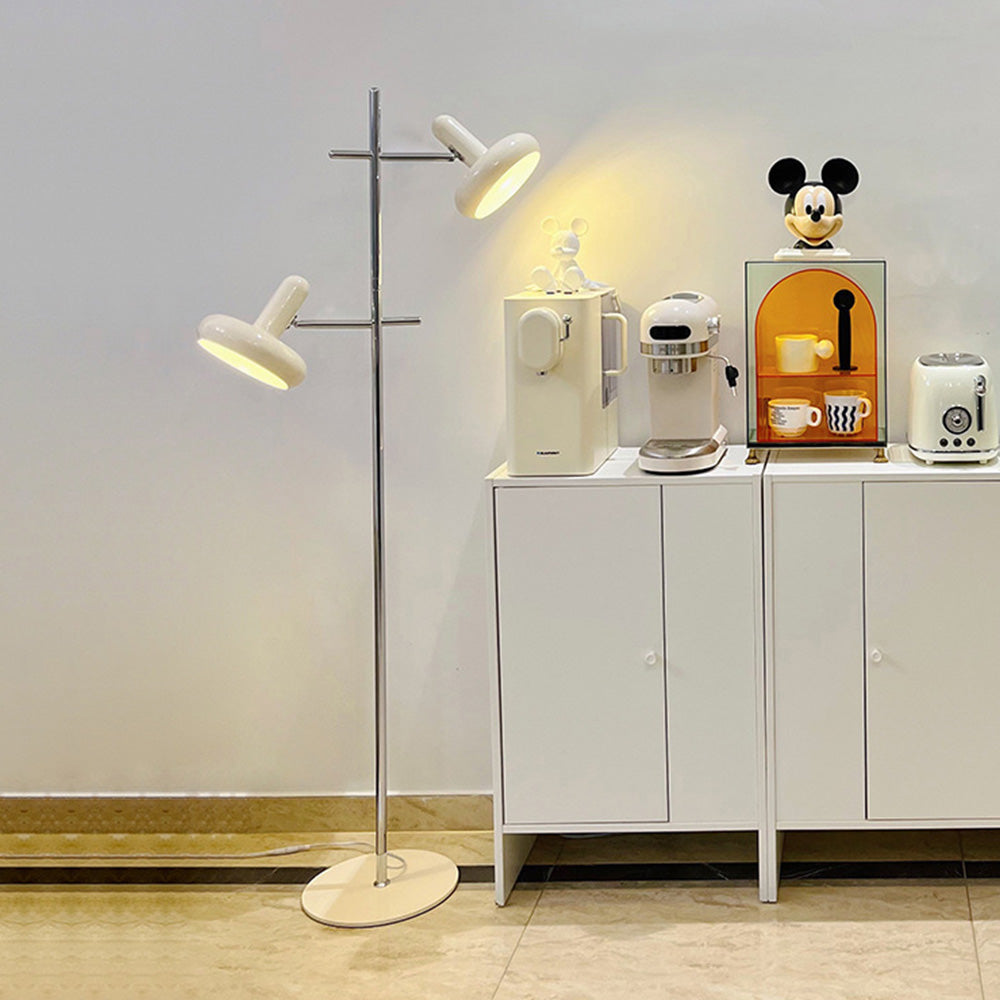 Gulvlampe i glas med to arme – vintage bauhaus standerlampe