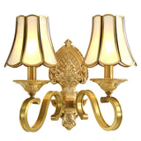 Midcentury væglampe i guld