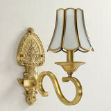 Midcentury væglampe i guld