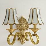Midcentury væglampe i guld