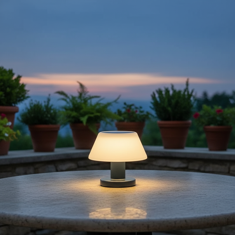 Havelampe med solcelle – genopladelig udendørslampe uden ledning