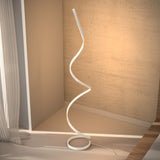 Gulvlampe med spiralform – minimalistisk dæmpbar standerlampe