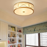 Loftlampe med tromleskærm i geometrisk glas – antik loftbelysning