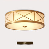 Loftlampe med tromleskærm i geometrisk glas – antik loftbelysning