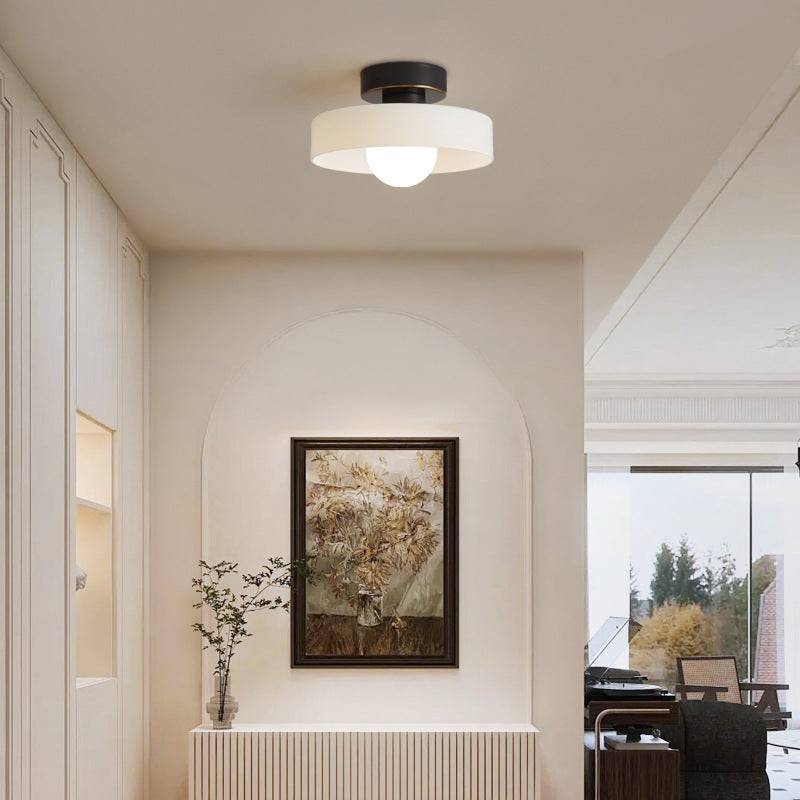 Loftlampe i glas og kobber – dæmpbar bauhaus plafond med 3-farveskift