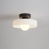 Loftlampe i glas og kobber – dæmpbar bauhaus plafond med 3-farveskift