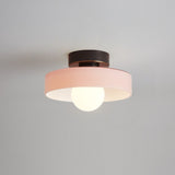Loftlampe i glas og kobber – dæmpbar bauhaus plafond med 3-farveskift
