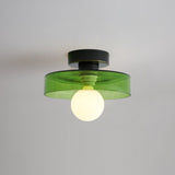 Loftlampe i glas og kobber – dæmpbar bauhaus plafond med 3-farveskift