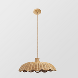 Rattanpendel – boho flettet hængelampe