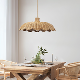 Rattanpendel – boho flettet hængelampe