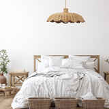 Rattanpendel – boho flettet hængelampe