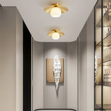 Loftlampe med messingkappe i guld – semi-plafond